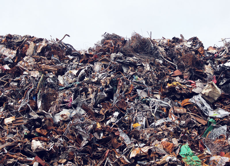 Pile of waste on landfill site. Tonnes Of Electrical Waste Is Generated Each Year. MNK